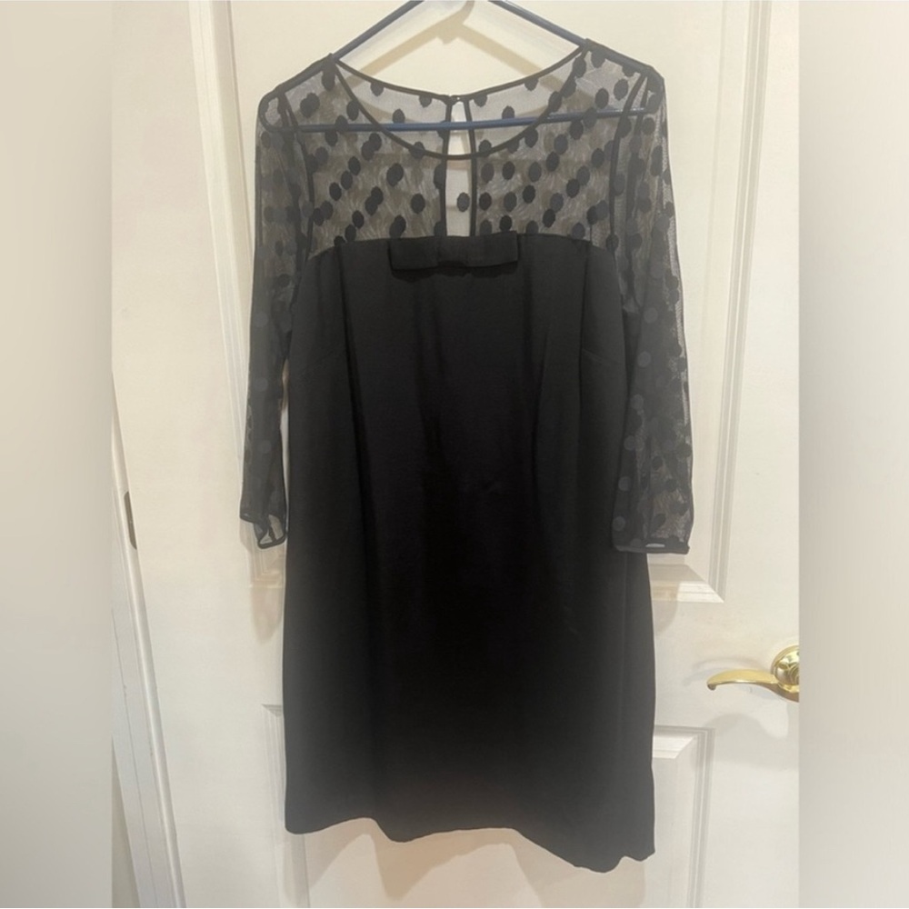 Boden sheer polka dots detail Ponte Dress size 10